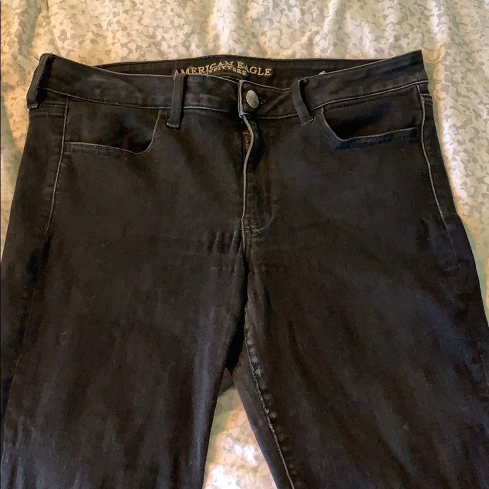 American Eagle Super Super Stretch X Black Jegging